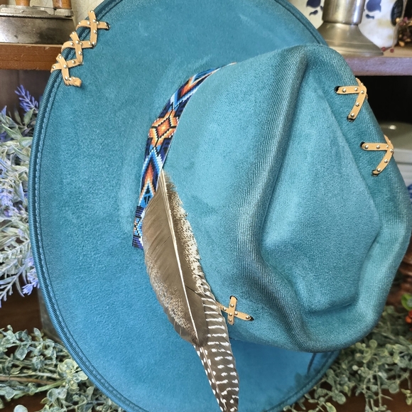 Hand Burned Rancher Hat - Picture 1 of 2